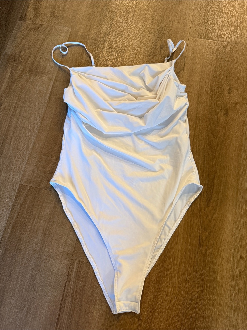 Zara White Bodysuit with Adjustable Straps